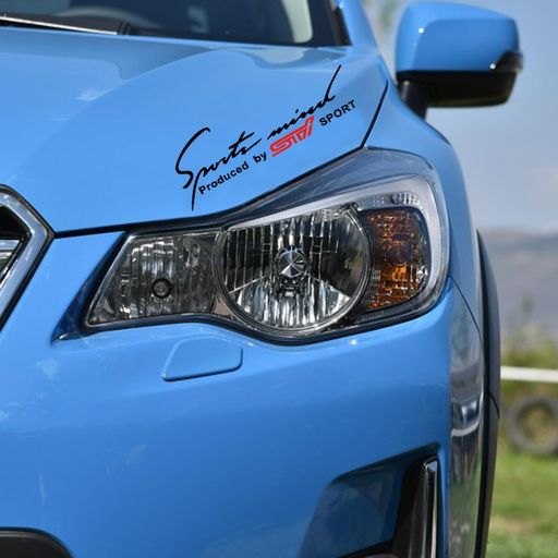ボンネットステッカーレヴォーグアウトバックBRZフォレスターG4クロスオーバーXVカッコいい耐熱反射防水(ブラック)