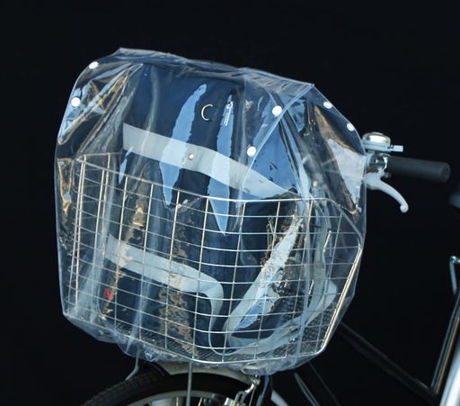 サギサカ(SAGISAKA)自転車用カゴカバー前カゴ用防水キャップワイドクリア34305