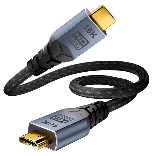 CABLAPTOP 16K 8K HDMI 2.2 ケーブル 96Gbps 0.5m 超高速 HDMI ケーブル|16K@60Hz/8K@240Hz/4K@480Hz 対応|UHD・HDR・3D・eARC・HDCP