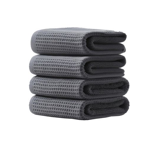 SEASHORETREEふきん食器拭きキッチン布巾台ふきんワッフル綿4枚セットフキン34x34cmキッチンタオル速乾..