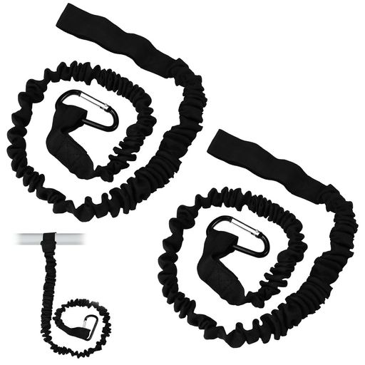 EMAGERENカヤックカヌーリーシュコード2個セット最長1.5Mカヌーパドルリーシュセーフティコードサーフィン高弾力伸縮コード釣り竿ポールコイルボートストラッ...