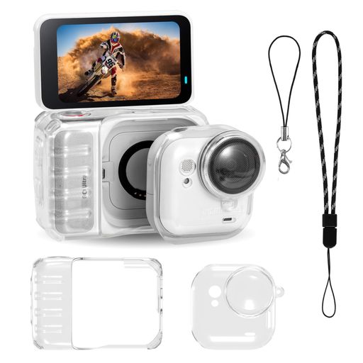 【Go Ultra専用】このシリコン保護カバーは、リアルカメラの完璧な1:1複製品であり、Insta 360 Go Ultra対応の完全なフィットを保証します。すべてのボタン、ポート、マイクに簡単にアクセスできるため、筐体を取り外す必要はありません。 【全方位TPU保護】この保護カバーはトップクラスの柔らかいTPU材料で作られ、優れた防振と防擦性能を持っている。Insta 360 Go Ultra対応には、落下や衝撃を防ぎながら、滑らかで重くない外観を維持する信頼性の高いクッションが提供されています。 【耐久性のある保形】曲げてもねじっても押しても、このGo Ultra保護カバーは傷がなく、反りや変形の兆候はありません。ビロードのような柔らかい表面は、堅固で滑り止めのサポートを提供し、より安全な手持ち撮影体験を確保しています。 【全面防護】シリカゲルレンズカバーを備え、傷、ほこり、衝撃を全方位に防御する。ケーブル接続により、機器が誤って落下したり失われたりしないように安全性が確保されます。旅行やビデオブログ、アウトドアにぴったりです。