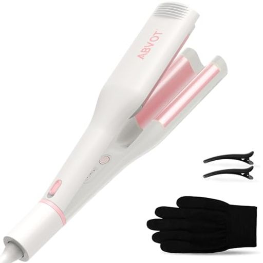 ABVOT【深U型】ヘアアイロンカール32mmウェーブアイロンカールアイロンクリスマスギフト150°C~210°C八..