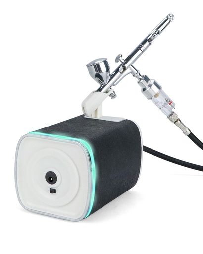 urlifeUmuteエアブラシコンプレッサー静音ミニコンプレッサー3段階エア圧制御軽量小型ダブルアクション..