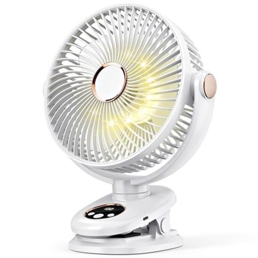 iNeiboUSB扇風機卓上扇風機【自動首振り&10000mAh電池内蔵】キャンプ扇風機USBファンサーキュレーター卓上小型クリップLEDライト搭載TYPE-C急速充電風量5段階調節最大40時間連続使用電池残量表…