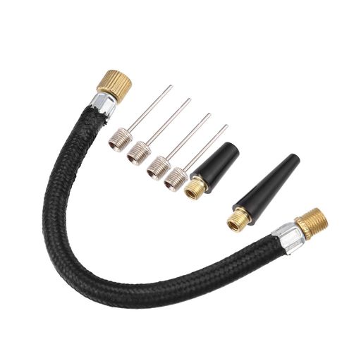 BULLSPANNポータブルエアポンプ1セットインフレーションニードル、テーパードノズル延長ホース、自転車..