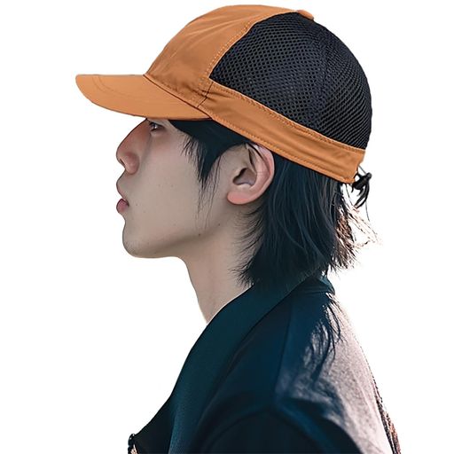[Croogo]メンズメッシュキャップ夏用通気速乾軽薄つば短いアンパイアキャップスケボーゴルフ釣り運転帽..