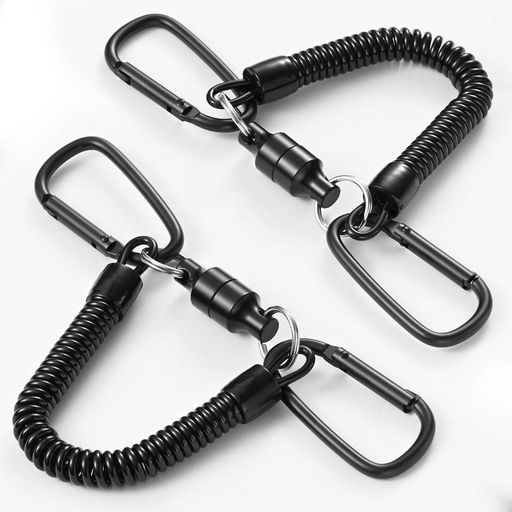 BEIHOOマグネットリリーサー【耐荷重5kg】磁石強力マグネットリリースカラビナx2スプリングコード付吊り下げ落下防止アウトドアキャンプ登山釣り道具コンパクト軽量携帯便利