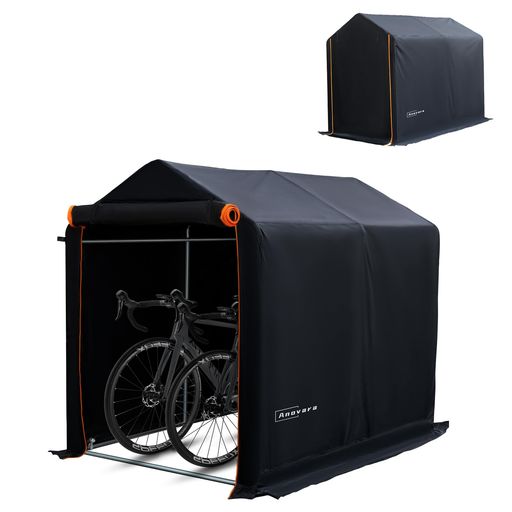 Anovara(アノヴァラ)サイクルハウスバイクガレージサイクルポート間口120cm2台用〜3台用自転車置き場屋外サイクルガレージバイクガレージガレージテント自転車テント屋根車庫自転車小屋…(4)