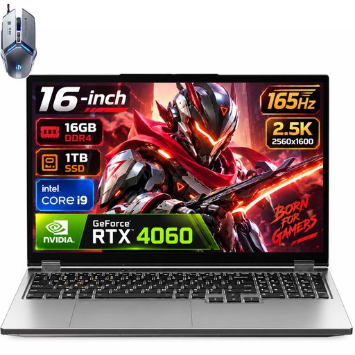 TOPGRO S1 MAX ゲーミングノートPC RTX4060・i7-11370H・2.5K 165Hz・メモリ16GB SSD1TB・ゲーミングマウス・マウスパッド・日本語キーボードフィルム付き・高性能AIPC・ノートパソコン 16インチ