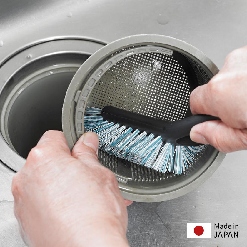 Rakuten - 排水溝 ブラシ 日本製 ブラシ職人シリーズ 排水口洗い 掃除 ざる キッチンブラシ お掃除ブラシ 台所用たわし 浴室用 水回り 三角コーナー