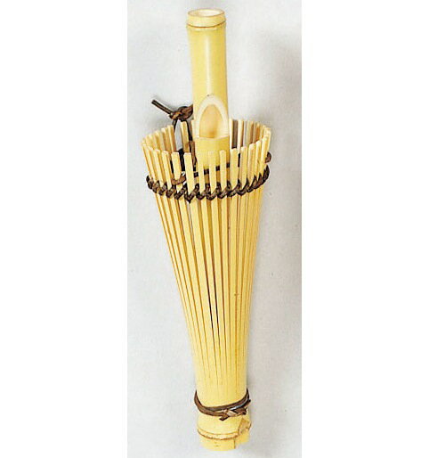 花入　傘籠　白竹　（掛け花入）