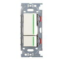 神保電器/NKW3路ガイドランプ付きスイッチセット ダブル ピュアホワイト(PW) NKW02009(2)