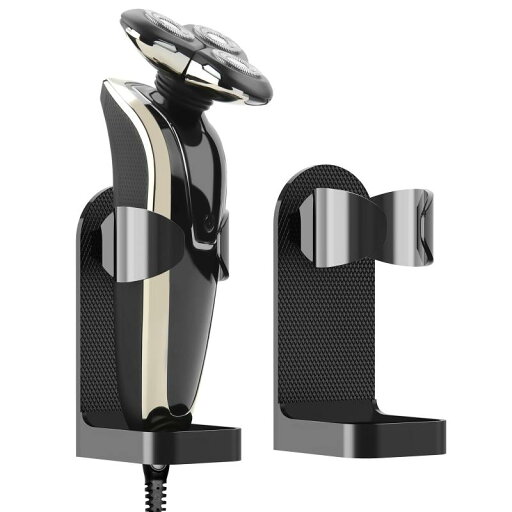 Linkidea 調節可能な電気シェーバーホルダー 壁取り付け 2パック 粘着式カミソリハンガー 電気カミソリ バスルームシャワーオーガナイザー ブラック Linkidea 調節可能な電気シェーバーホルダー 壁取り付け 2パック 粘着式カミソリハンガー 電気カミソリ バスルームシャワーオーガナイザー ブラック