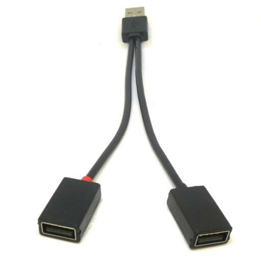 変換名人JAPAN(Henkanmeijin Japan) 端子:USB A(オス) - USB A(メス)×2(充電専用+通信対応)ケーブル長:約10cm 変換名人JAPAN(Henkanmeijin Japan) 端子:USB A(オス) - USB A(メス)×2(充電専用+通信対応)ケーブル長:約10cm