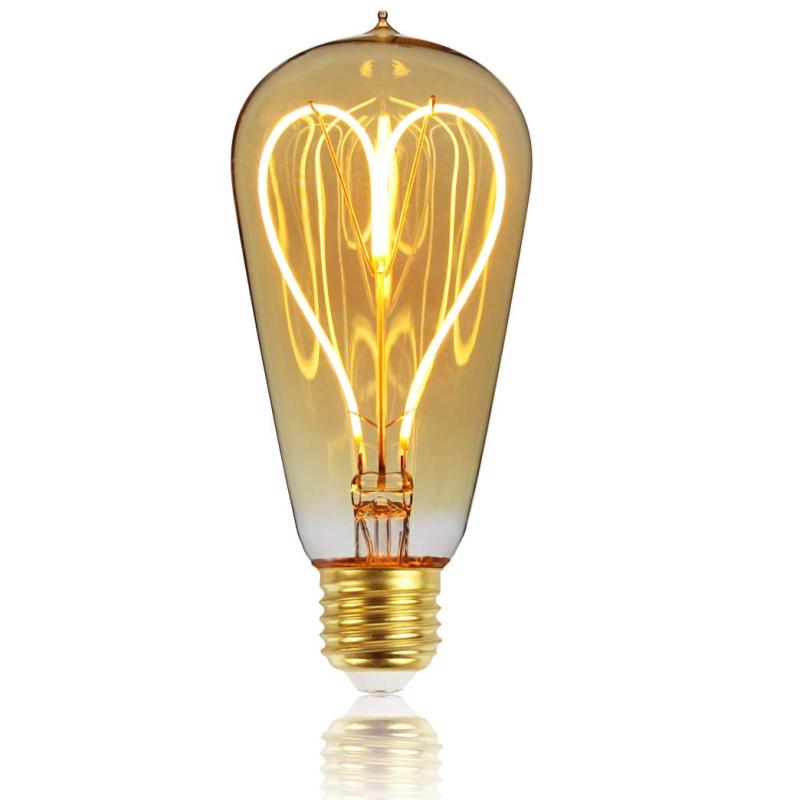 Tianfanエジソン電球LED電球蛍光電球ST64愛4W E26装飾電球