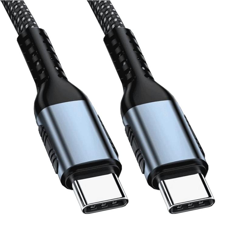 USB Type C ケーブル 100W/5A PD対応急速充電 高速データ転送 高耐久ナイロン編み タイプC 充電ケーブル MacBook Pro、iPad Pro/Air、iPad mini 6、Xperia、Galaxy、Pixel等対応