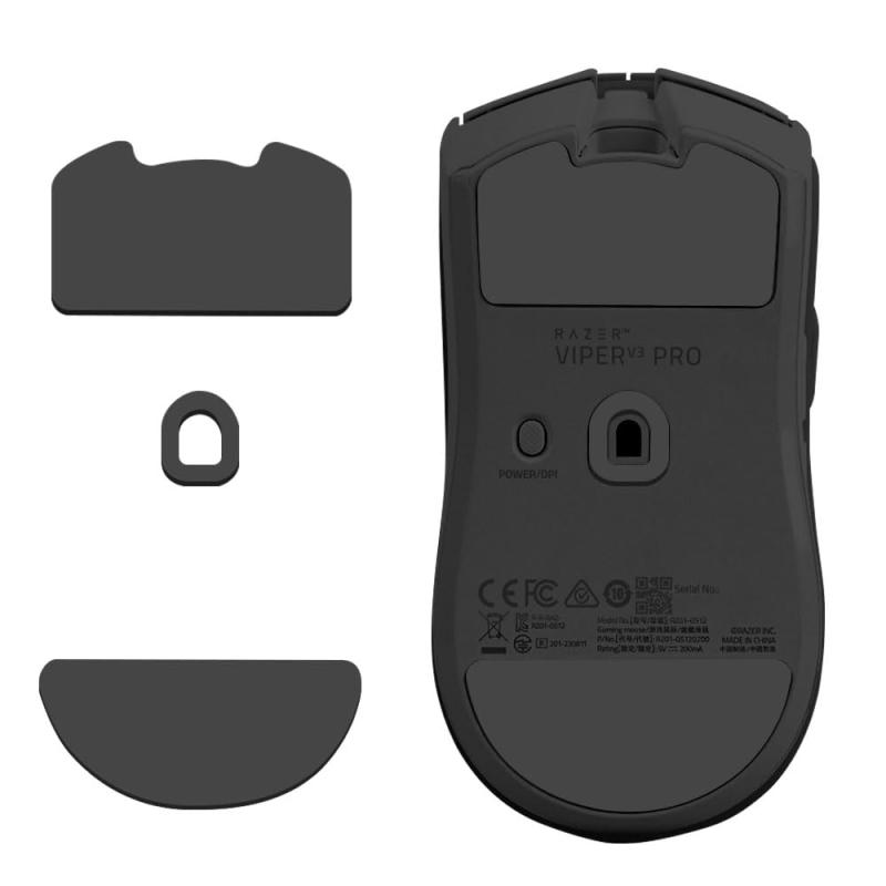 LAZIRO マウスソール Razer Viper V3 Pro 用 プレミアム グライド マウススケート マウスフィート 交換用 テフロン素材 ラウンド加工 Super Smooth Glide 高耐久 超低摩擦 Razer レイザー Viper V3