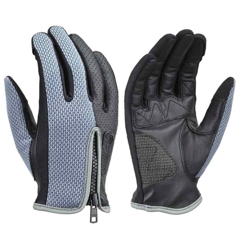 デイトナ(Daytona) バイク用 グローブ 春夏 手のひら本革(ヤギ革) スマホ対応 パンチングレザー パーシャルフィット メッシュグローブ DG-011