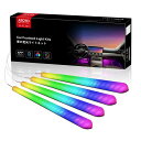 ATOTO 車用 LEDテープ ライトAPPコントロール付き、160LED RGB 車内LEDライト車内装飾用、DIYモードと21音楽モード付き、音に反応 音楽同期 1600万色切替