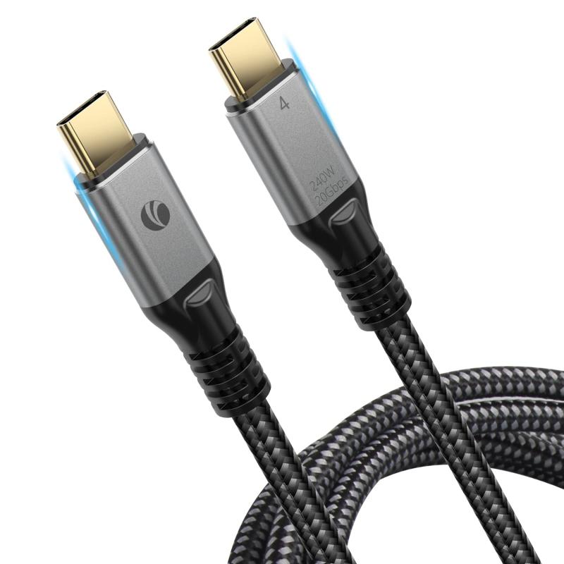 USB4 ケーブル サンダーボルト 4/3対応 VCOM [最新設計] 高速転送 PD 240W対応 Type C 急速充電 サンダーボルト ケーブル8K@30Hz Single/5K@60Hz / 4K@60Hz 映像出力 usb4.0 3.1 3.0
