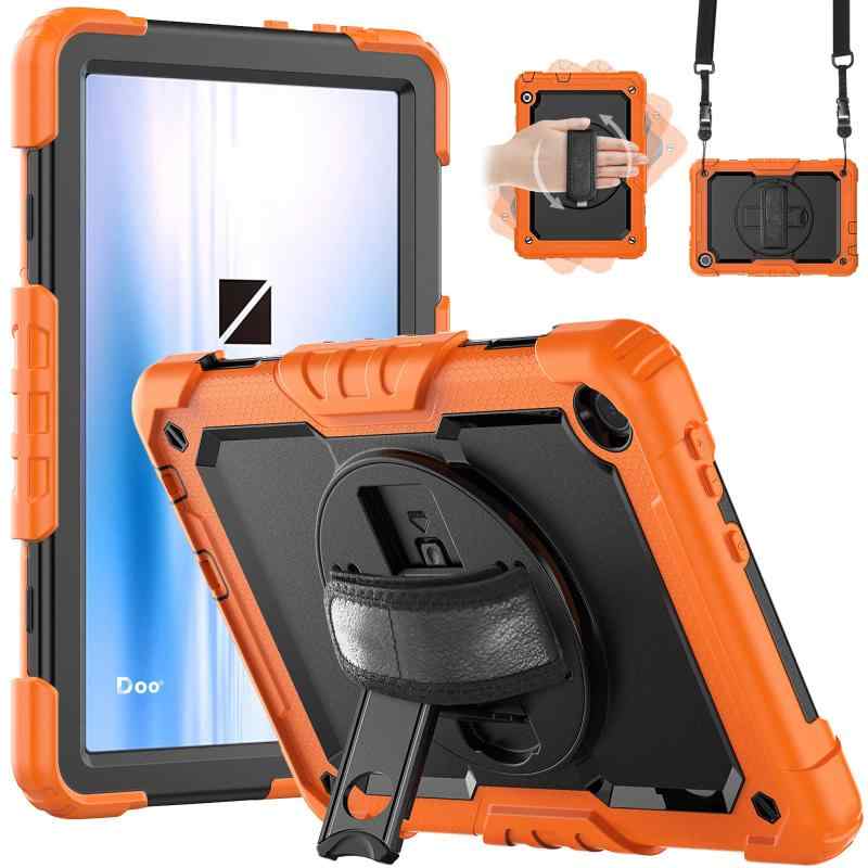 NEC LAVIE Tab T10 T1075/EAS/TAB10/202 ショルダーケース - 10.61インチ 360°回転ベルトリング付き スタンド内蔵 持ち運び可能 三層構造 頑丈 耐衝撃 傷つけ防止 防塵 工事現場用 タブレットカバー 「内