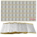 dulamax 制振シート 100mm×100mm×2mm 80枚入り ロードノイズの低減 自動車用断熱フォーム 制震シート吸音シート デッドニングシート (シルバー)(3)