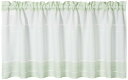 SunnyDayFabric カフェカーテン マカロン 約110cm幅×45cm丈 グリーン(3)