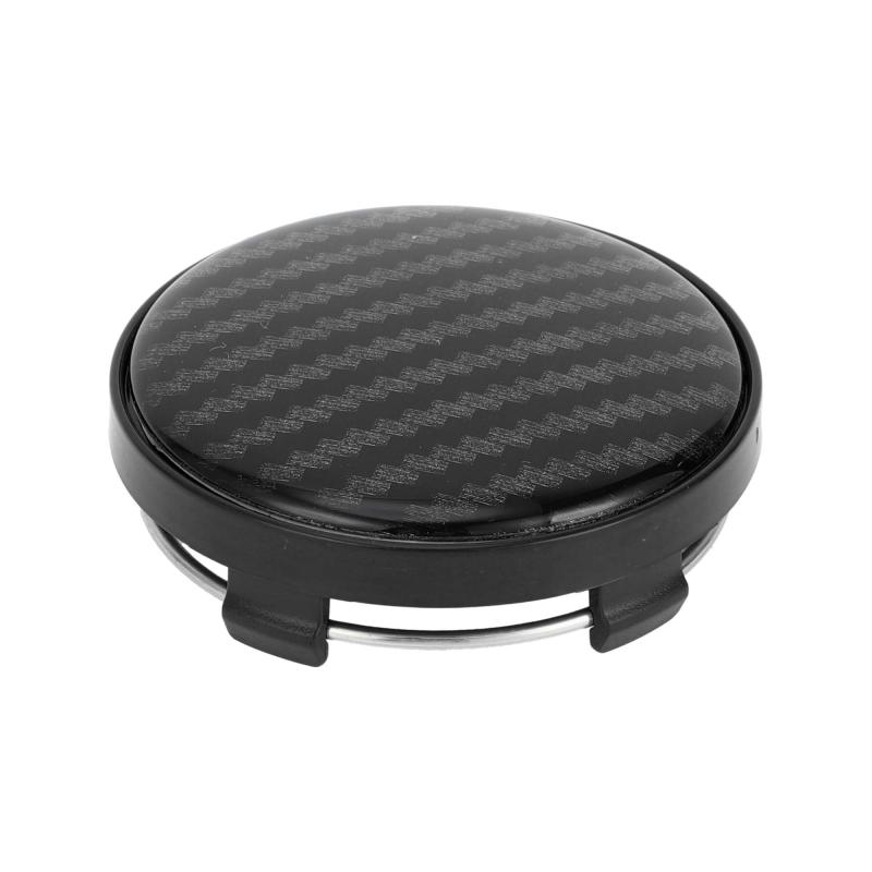 ACROPIX 60mm2.36&quot;カーボンファイバーパターン ブラック ユニバーサルカーウィールハブセンターキ..