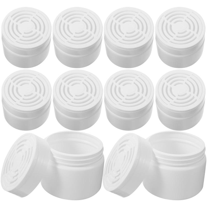 STOBAZA 芳香剤ケース 消臭ビーズ ケース 詰め替え 150ml 10個 バスルーム 消臭剤 ボックス 空 詰め替え可能 トイレ 芳香剤 ボックス 室内用 消臭剤 ボックス 中空 蓋付き 浴室用 車用 キャビネッ