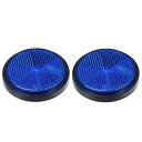 みやショップ楽天市場店で買える「X AUTOHAUX ユニバーサル丸型リフレクター オートバイのゴミ箱 自動車 トレーラー トラック バイク用 ブルー 2個」の画像です。価格は1,062円になります。