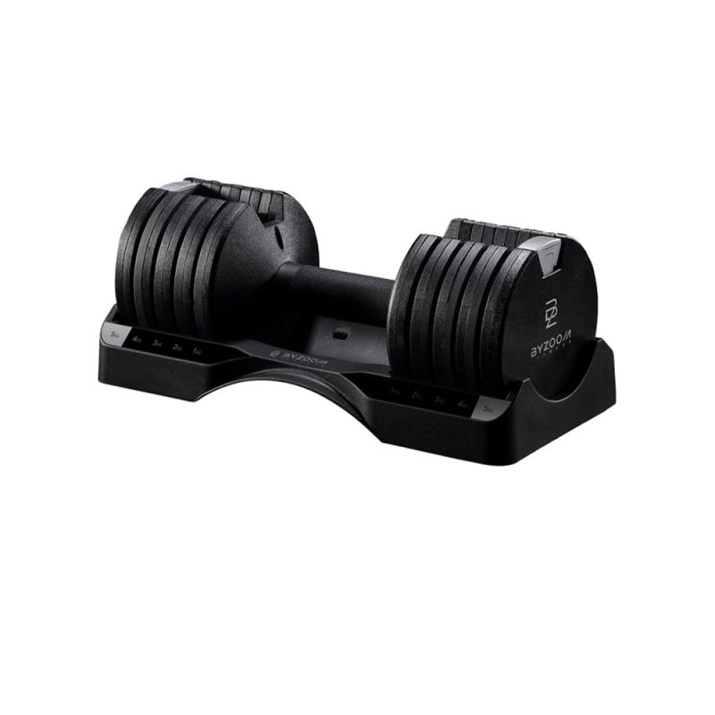 可変式ダンベル バイズームフィットネス 5kg/10kg/12.5kg/20kg/25kg/34kg 2個セット 単品 5～21段階調整 正規品 ホワイト ブラック 可変式 アジャスタブル ダンベル ByzoomFitness