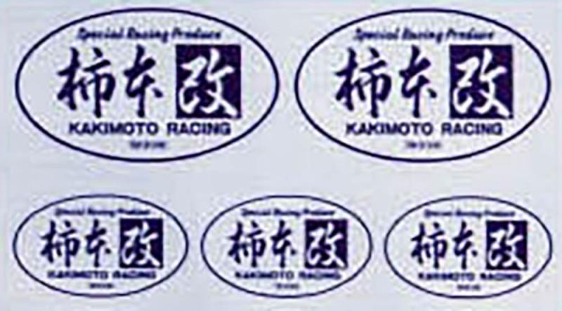柿本改(Kakimotoracing) 柿本改 楕円ステッカー 中2枚・小3枚セット 中13×7.7cm・小8.6×5cm SG1002