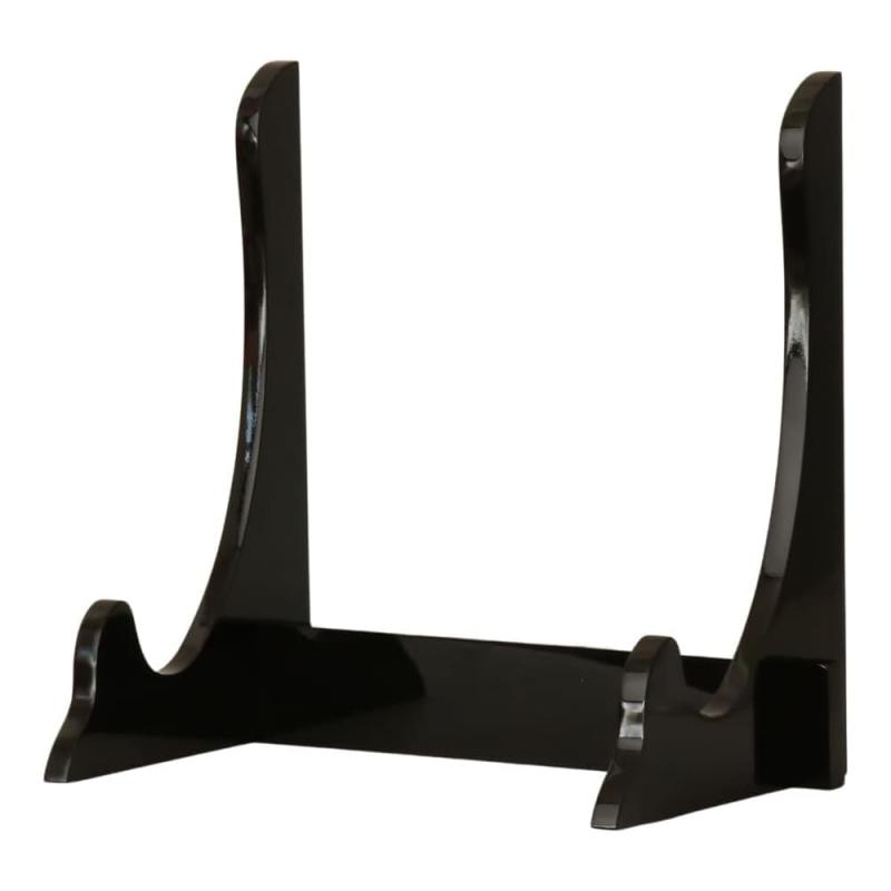 遺影立て つや有り ブラック 木製 組み立て 高さ28cm 黒艶 額縁立て 写真立て 皿立て