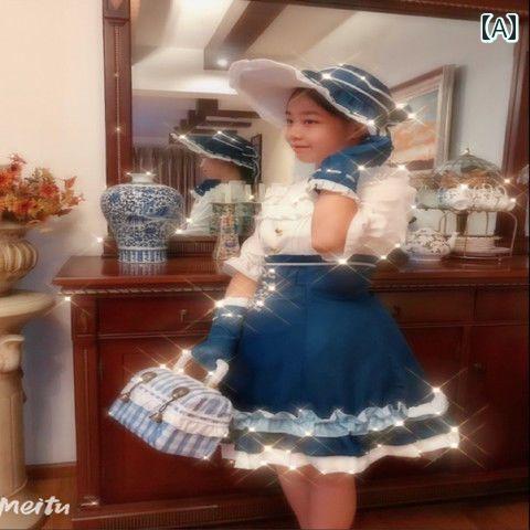 ロリータ　ドレス　コスプレ 第 五 個性 コスプレ 衣装 庭 師 蘭 夢 占い 星 スカート フル セット ロ..