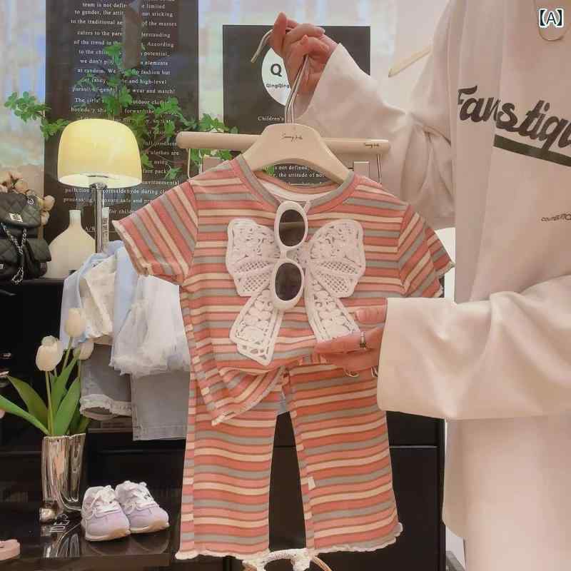 ベビー服　夏用　ウェア ベビー 服 夏 薄手 スタイル 半袖 ズボン スーツ 78910ヶ月 1歳 女児 夏服