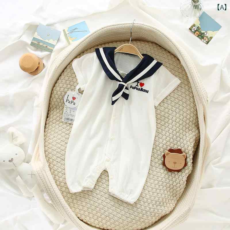 ベビー服　半袖　セット 新生児用 ジャンプスーツ 夏用 薄手 半袖 綿 春秋用 空調 服 かわいい ハイハイ ロンパース ズボン