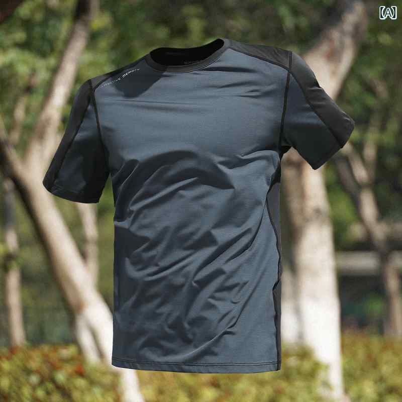 ランニングウェア　スポーツ　メンズ スポーツ Tシャツ メンズ 夏 薄手 冷感 ランニング 半袖 ゆったり 速乾 通気性 トップス トレーニングウェア