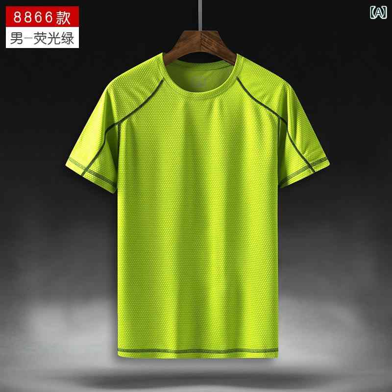 ランニングウェア　スポーツ　メンズ 男性用 速乾 衣類 ランニング フィットネス用 女性用 大きいサイズ 吸汗 夏用 半袖 ラウンドネック アウトドア スポーツ Tシャツ