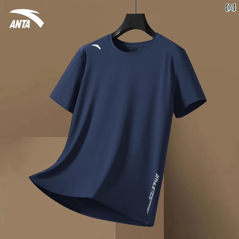 ランニングウェア　スポーツ　メンズ アンタ メンズ 半袖 Tシャツ 夏 2025 春夏 速乾 ラウンドネック スポーツウェア 通気性 ランニングウェア