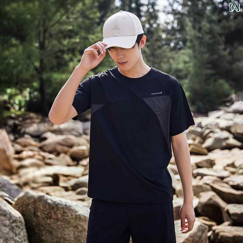 ランニングウェア　スポーツ　メンズ パイオニア ソロ ナ 半袖 速乾 衣類 メンズ 夏 ラウンドネック Tシャツ アウトドア ランニング スポーツ 通気性 トップス