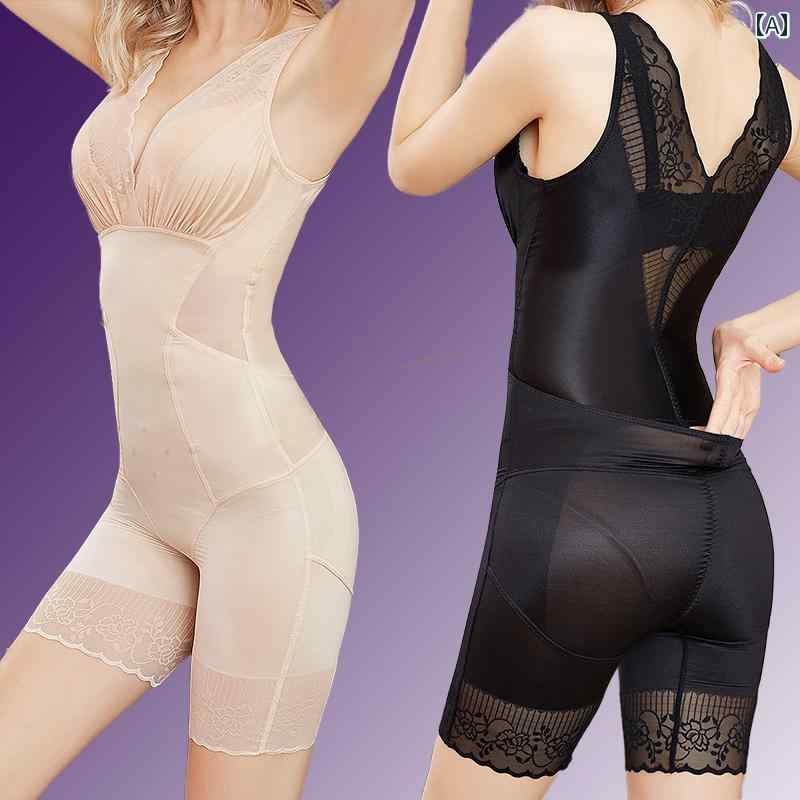 レディース　ジャンプスーツ　スリムフィット ワンピース ボディシェイパー 薄型 お腹 引き締め ウエスト バインディング 下着 スリミング セクシー タイト 脱ぎ 履き コルセット レディース ボディ シェイピング