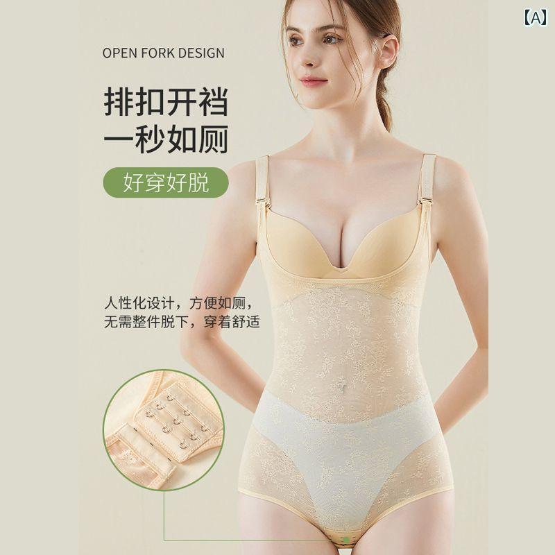 レディース　ジャンプスーツ　スリムフィット 和風 ワンピース ボディシェイパー 夏用 薄型 シームレス..