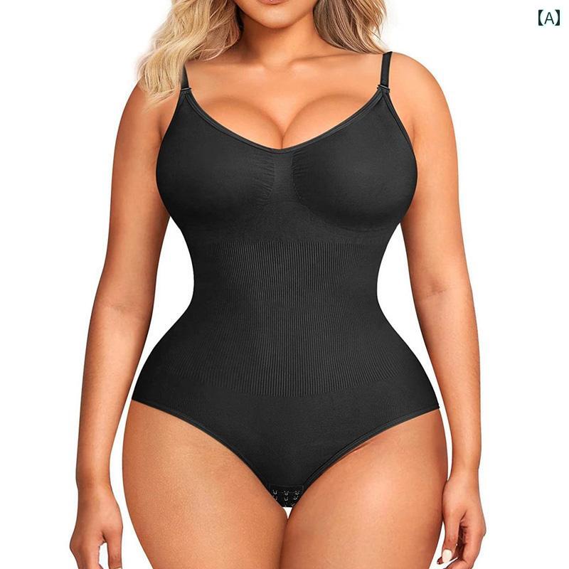 レディース　ジャンプスーツ　スリムフィット 夏用 薄型 ワンピース ボディシェイパー 産後 お腹 引き..