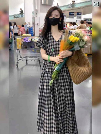 スカート 水玉 レディース レディース 高級 チェック 柄 ドレス 夏の 半袖 ゆったり スリム プリントコットンと リネンの シャツ スカート スカート 水玉 レディース レディース 高級 チェック 柄 ドレス 夏の 半袖 ゆったり スリム プリントコットンと リネンの シャツ スカート