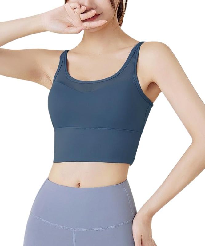 [AuraEase] ブラトップ レディース スポーツブラ メッシュ切替 揺れない ランニング ヨガトップス 脇高ブラ スポブ レディース ノンワイヤー ブラ パッド 吸水速乾運動 ヨガ アンダーウェア イ