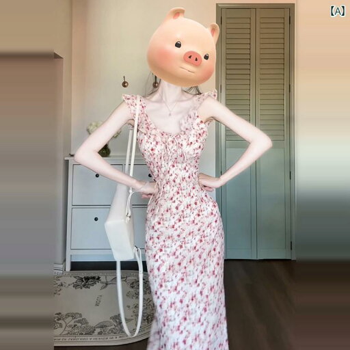 ロングスカート ドレス レディース フレンチ スイートな 小さめの フライング スリーブ サスペンダー 花柄 ワンピース レディース 2025夏 海辺の 休日 ロング ロングスカート ドレス レディース フレンチ スイートな 小さめの フライング スリーブ サスペンダー 花柄 ワンピース レディース 2025夏 海辺の 休日 ロング