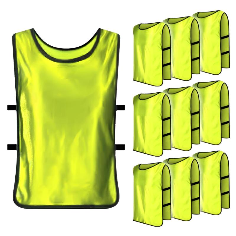 [ZERONOWA] ビブス 大人用 無地 10枚セット 男女兼用 イベント スポーツ 練習試合 運動会