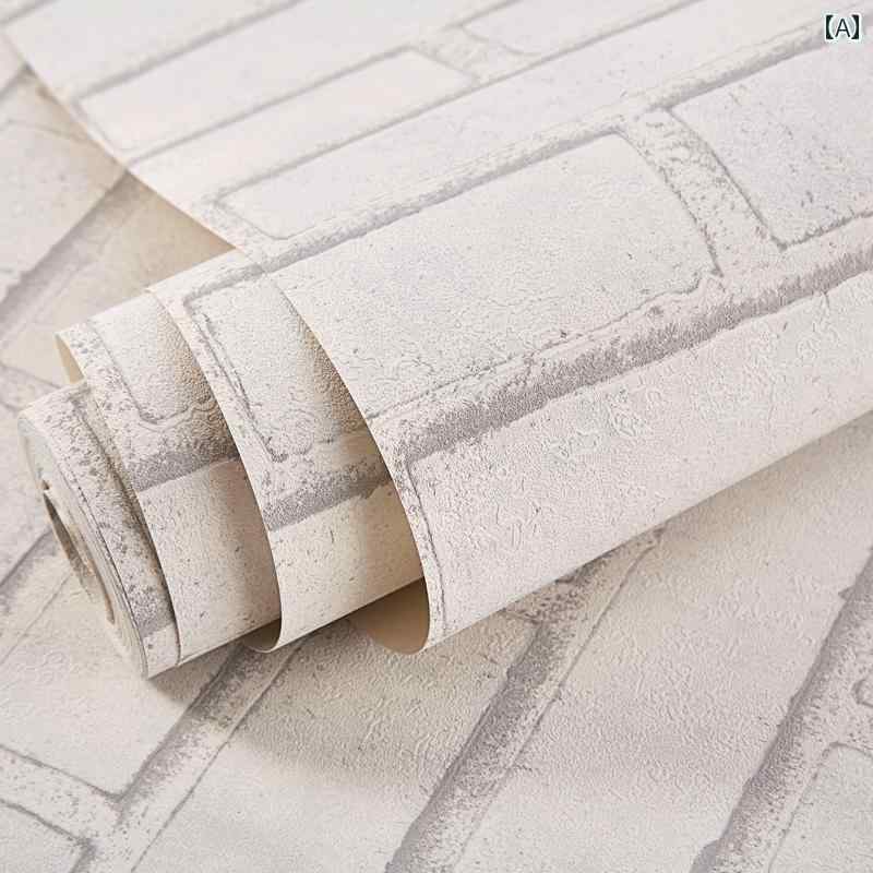 壁紙　クロス　インテリア 中国 レンガ 模様 赤 白 グレー 文化的な レンガの 壁紙 茶屋 理髪 店 カフ..