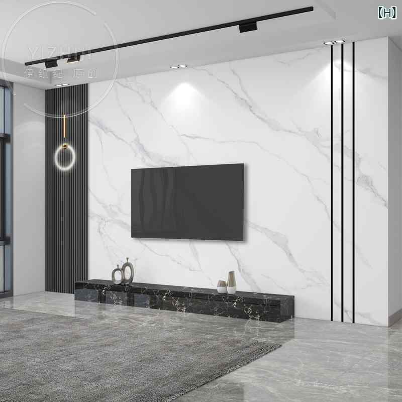 壁紙　クロス　インテリア フェイク 大理石の テレビの 背景の 壁 布の 壁紙 寝室の リビング ルームの..